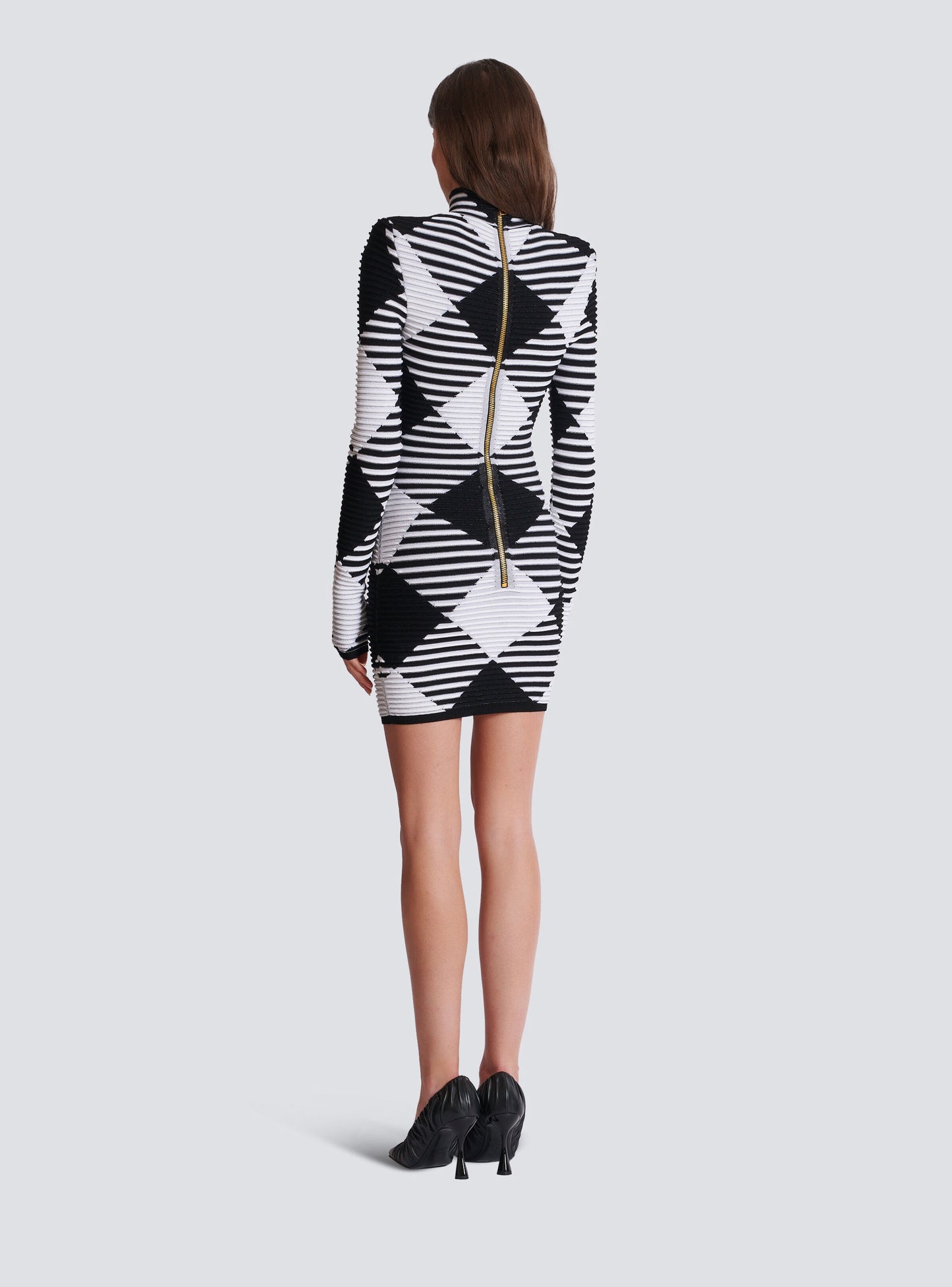 Black & White Gingham Mini Dress
