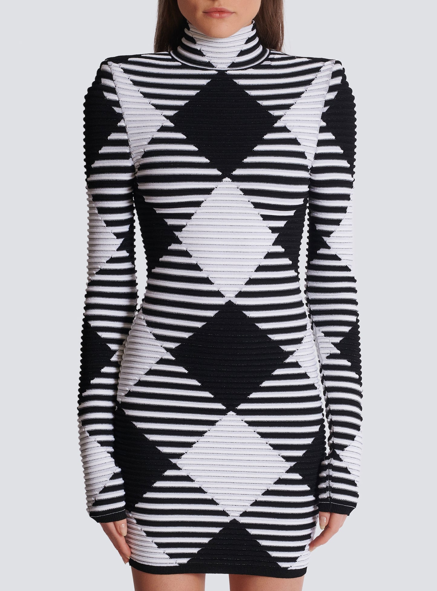 Black & White Gingham Mini Dress