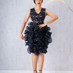 Black Orchid Ruffle Dress - Evie Styles Shop